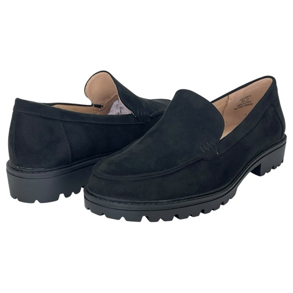 Journee Collection Erika Black Microsuede Womens Loafers Size 12M - Picture 8 of 9